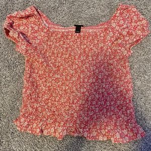 Target Girls Art Class top- smoked floral
